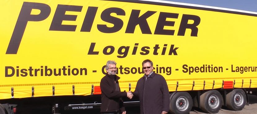 Die Firma Peisker Logistik mit 2 neuen Eurotrailern der Fa. Kögel