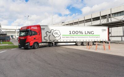 Peisker Logistik setzt LNG-angetriebene Lkws für die Audi AG ein